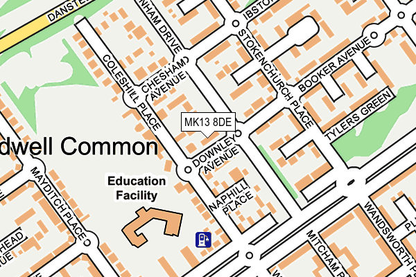 MK13 8DE map - OS OpenMap – Local (Ordnance Survey) MK13 8DE map - OS OpenMap – Local (Ordnance Survey)