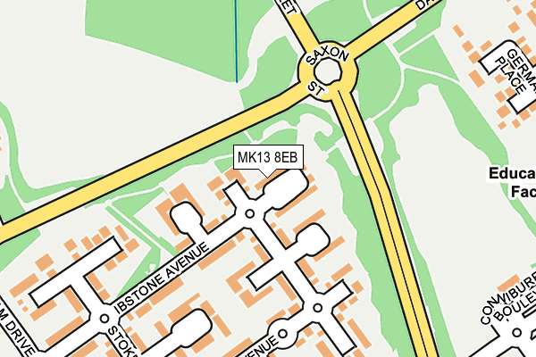 MK13 8EB map - OS OpenMap – Local (Ordnance Survey) MK13 8EB map - OS OpenMap – Local (Ordnance Survey)