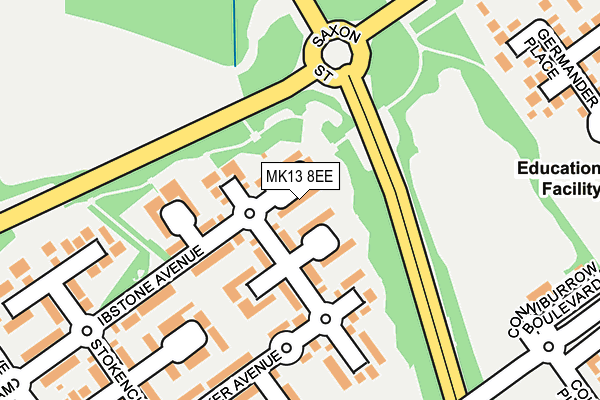 MK13 8EE map - OS OpenMap – Local (Ordnance Survey) MK13 8EE map - OS OpenMap – Local (Ordnance Survey)