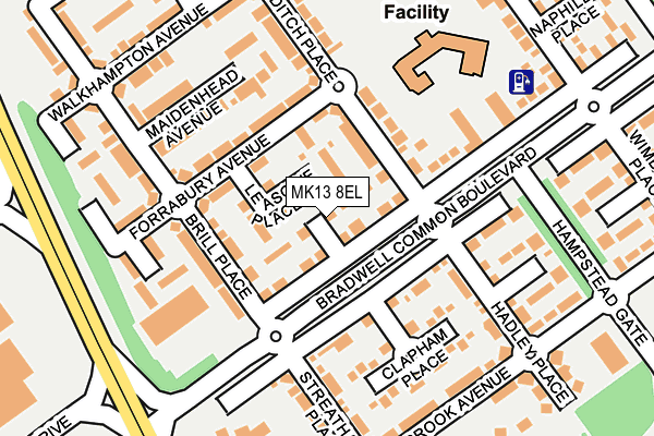 MK13 8EL map - OS OpenMap – Local (Ordnance Survey) MK13 8EL map - OS OpenMap – Local (Ordnance Survey)