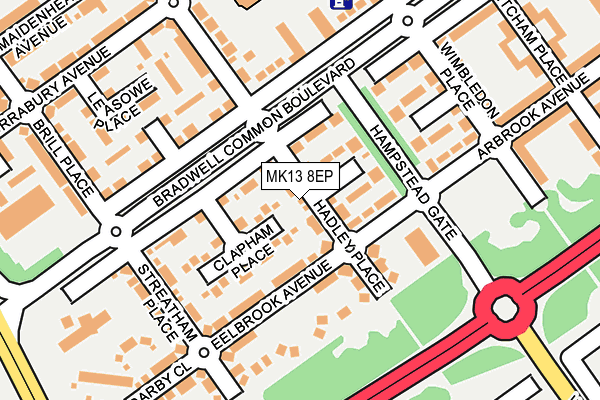 MK13 8EP map - OS OpenMap – Local (Ordnance Survey) MK13 8EP map - OS OpenMap – Local (Ordnance Survey)