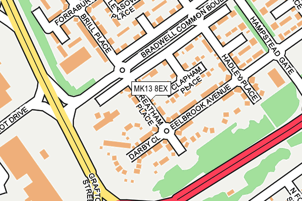 MK13 8EX map - OS OpenMap – Local (Ordnance Survey) MK13 8EX map - OS OpenMap – Local (Ordnance Survey)