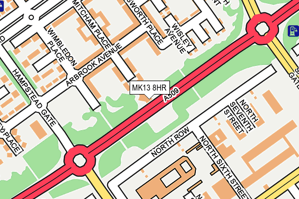 MK13 8HR map - OS OpenMap – Local (Ordnance Survey) MK13 8HR map - OS OpenMap – Local (Ordnance Survey)