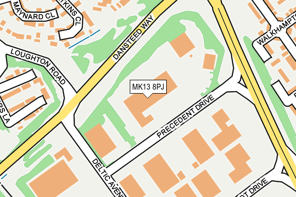 MK13 8PJ map - OS OpenMap – Local (Ordnance Survey) MK13 8PJ map - OS OpenMap – Local (Ordnance Survey)