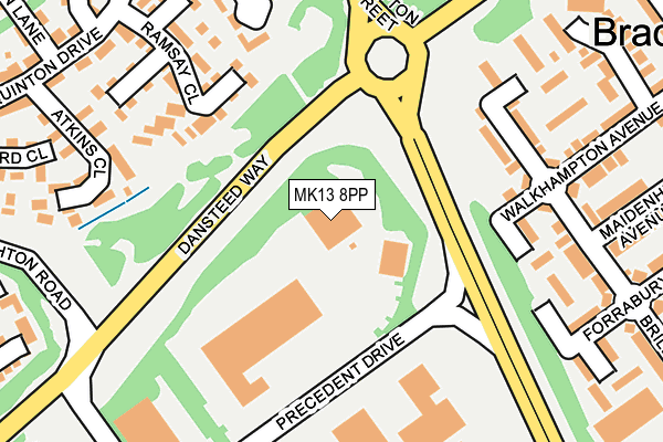 MK13 8PP map - OS OpenMap – Local (Ordnance Survey) MK13 8PP map - OS OpenMap – Local (Ordnance Survey)
