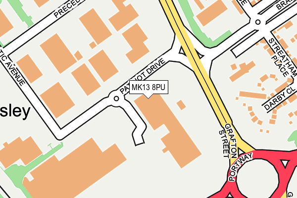 MK13 8PU map - OS OpenMap – Local (Ordnance Survey) MK13 8PU map - OS OpenMap – Local (Ordnance Survey)
