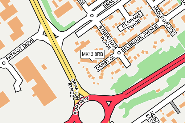 MK13 8RB map - OS OpenMap – Local (Ordnance Survey) MK13 8RB map - OS OpenMap – Local (Ordnance Survey)