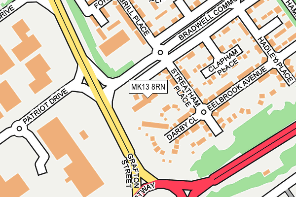 MK13 8RN map - OS OpenMap – Local (Ordnance Survey) MK13 8RN map - OS OpenMap – Local (Ordnance Survey)