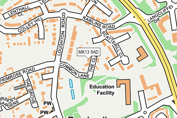 MK13 9AD map - OS OpenMap – Local (Ordnance Survey) MK13 9AD map - OS OpenMap – Local (Ordnance Survey)