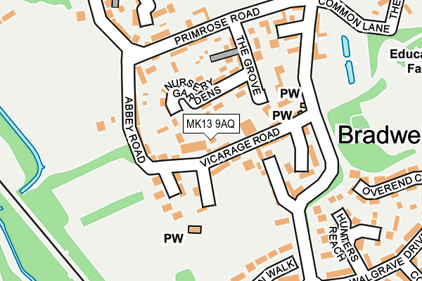 MK13 9AQ map - OS OpenMap – Local (Ordnance Survey) MK13 9AQ map - OS OpenMap – Local (Ordnance Survey)