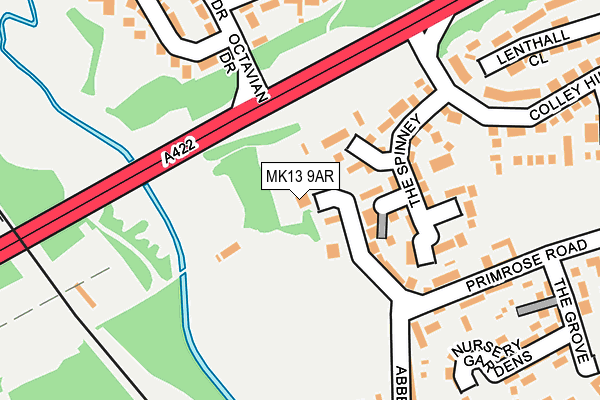 MK13 9AR map - OS OpenMap – Local (Ordnance Survey) MK13 9AR map - OS OpenMap – Local (Ordnance Survey)