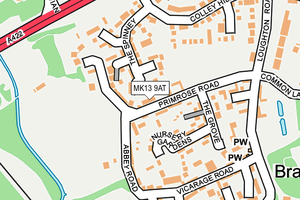 MK13 9AT map - OS OpenMap – Local (Ordnance Survey) MK13 9AT map - OS OpenMap – Local (Ordnance Survey)