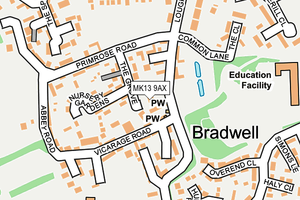 MK13 9AX map - OS OpenMap – Local (Ordnance Survey) MK13 9AX map - OS OpenMap – Local (Ordnance Survey)