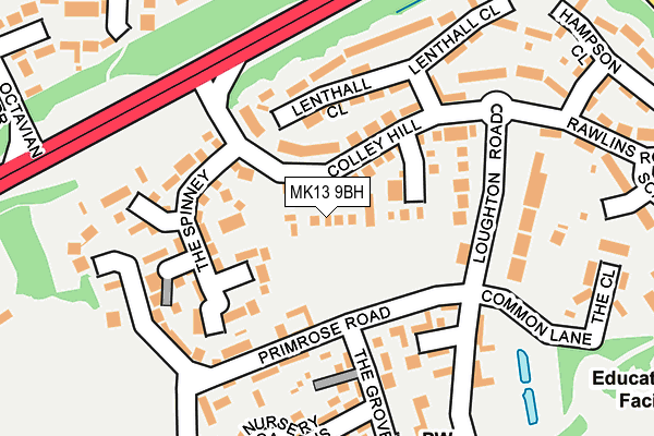 MK13 9BH map - OS OpenMap – Local (Ordnance Survey) MK13 9BH map - OS OpenMap – Local (Ordnance Survey)