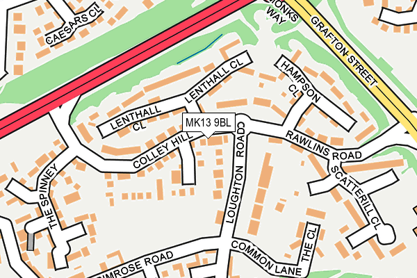 MK13 9BL map - OS OpenMap – Local (Ordnance Survey) MK13 9BL map - OS OpenMap – Local (Ordnance Survey)