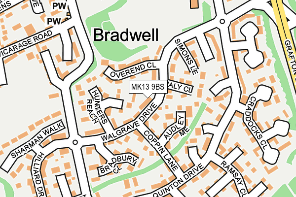 MK13 9BS map - OS OpenMap – Local (Ordnance Survey) MK13 9BS map - OS OpenMap – Local (Ordnance Survey)