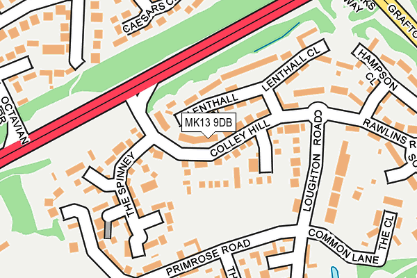 MK13 9DB map - OS OpenMap – Local (Ordnance Survey) MK13 9DB map - OS OpenMap – Local (Ordnance Survey)