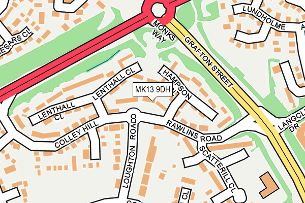 MK13 9DH map - OS OpenMap – Local (Ordnance Survey) MK13 9DH map - OS OpenMap – Local (Ordnance Survey)