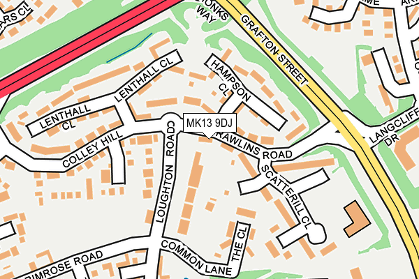 MK13 9DJ map - OS OpenMap – Local (Ordnance Survey) MK13 9DJ map - OS OpenMap – Local (Ordnance Survey)