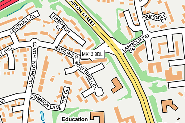MK13 9DL map - OS OpenMap – Local (Ordnance Survey) MK13 9DL map - OS OpenMap – Local (Ordnance Survey)