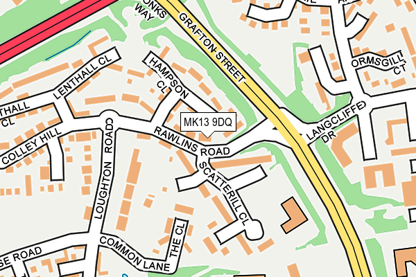 MK13 9DQ map - OS OpenMap – Local (Ordnance Survey) MK13 9DQ map - OS OpenMap – Local (Ordnance Survey)
