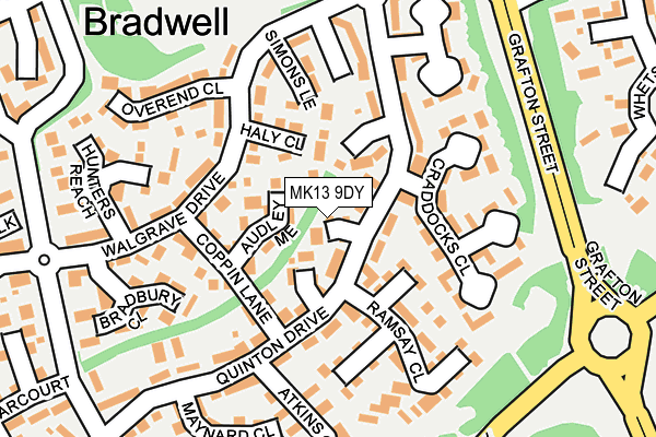 MK13 9DY map - OS OpenMap – Local (Ordnance Survey) MK13 9DY map - OS OpenMap – Local (Ordnance Survey)