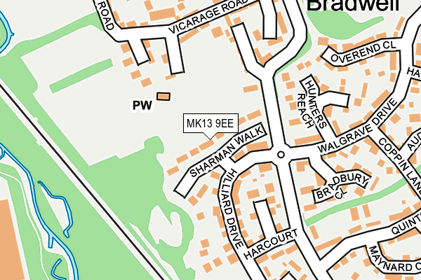MK13 9EE map - OS OpenMap – Local (Ordnance Survey) MK13 9EE map - OS OpenMap – Local (Ordnance Survey)
