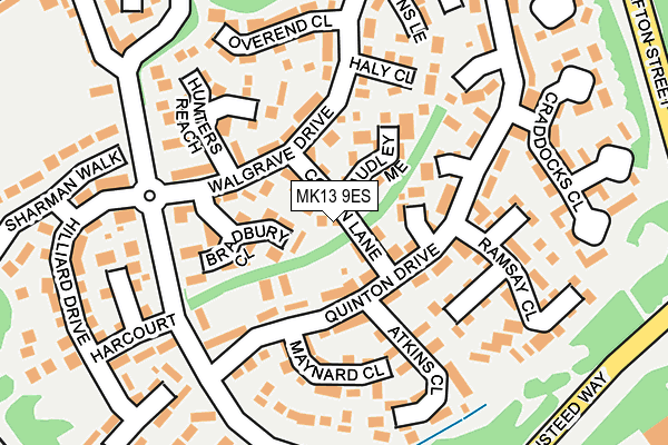 MK13 9ES map - OS OpenMap – Local (Ordnance Survey) MK13 9ES map - OS OpenMap – Local (Ordnance Survey)