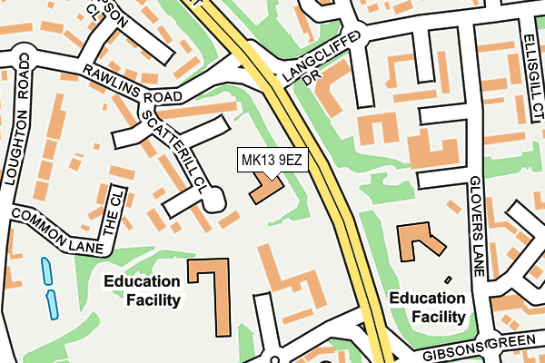 MK13 9EZ map - OS OpenMap – Local (Ordnance Survey) MK13 9EZ map - OS OpenMap – Local (Ordnance Survey)
