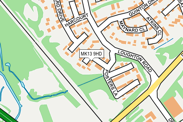 MK13 9HD map - OS OpenMap – Local (Ordnance Survey) MK13 9HD map - OS OpenMap – Local (Ordnance Survey)