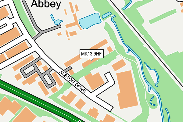 MK13 9HF map - OS OpenMap – Local (Ordnance Survey) MK13 9HF map - OS OpenMap – Local (Ordnance Survey)