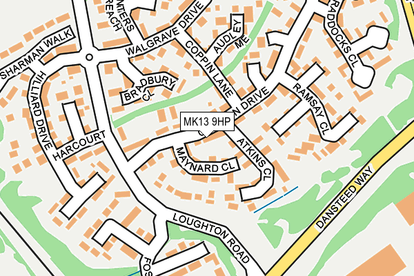 MK13 9HP map - OS OpenMap – Local (Ordnance Survey) MK13 9HP map - OS OpenMap – Local (Ordnance Survey)