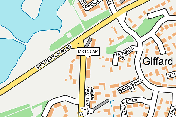 MK14 5AP map - OS OpenMap – Local (Ordnance Survey) MK14 5AP map - OS OpenMap – Local (Ordnance Survey)