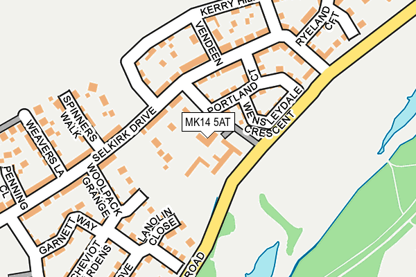 MK14 5AT map - OS OpenMap – Local (Ordnance Survey) MK14 5AT map - OS OpenMap – Local (Ordnance Survey)