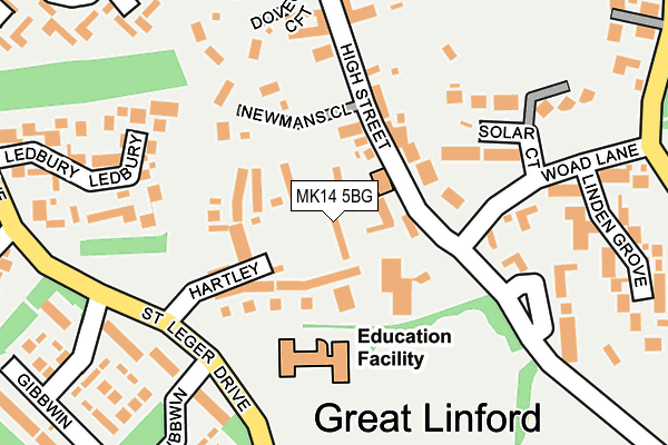 MK14 5BG map - OS OpenMap – Local (Ordnance Survey) MK14 5BG map - OS OpenMap – Local (Ordnance Survey)
