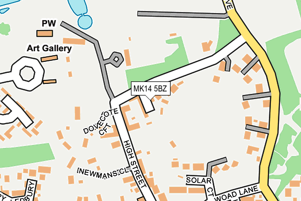 MK14 5BZ map - OS OpenMap – Local (Ordnance Survey) MK14 5BZ map - OS OpenMap – Local (Ordnance Survey)