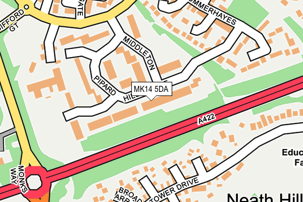 MK14 5DA map - OS OpenMap – Local (Ordnance Survey) MK14 5DA map - OS OpenMap – Local (Ordnance Survey)