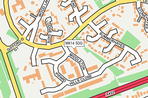 MK14 5DG map - OS OpenMap – Local (Ordnance Survey) MK14 5DG map - OS OpenMap – Local (Ordnance Survey)