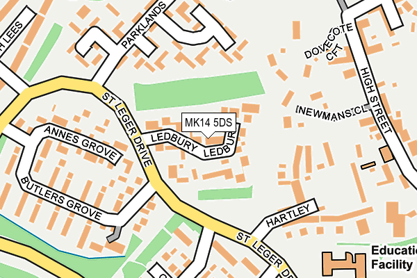 MK14 5DS map - OS OpenMap – Local (Ordnance Survey) MK14 5DS map - OS OpenMap – Local (Ordnance Survey)