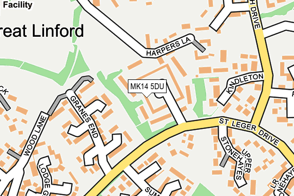 MK14 5DU map - OS OpenMap – Local (Ordnance Survey) MK14 5DU map - OS OpenMap – Local (Ordnance Survey)