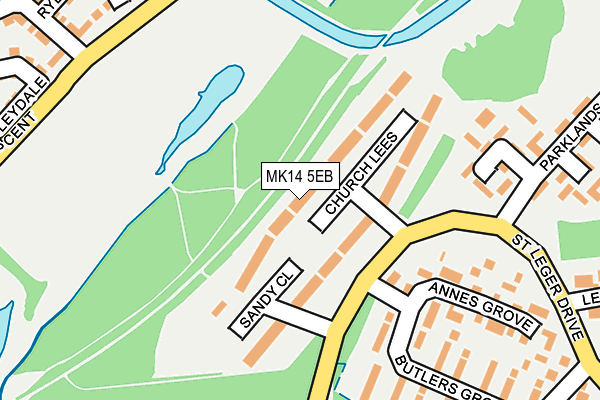 MK14 5EB map - OS OpenMap – Local (Ordnance Survey) MK14 5EB map - OS OpenMap – Local (Ordnance Survey)