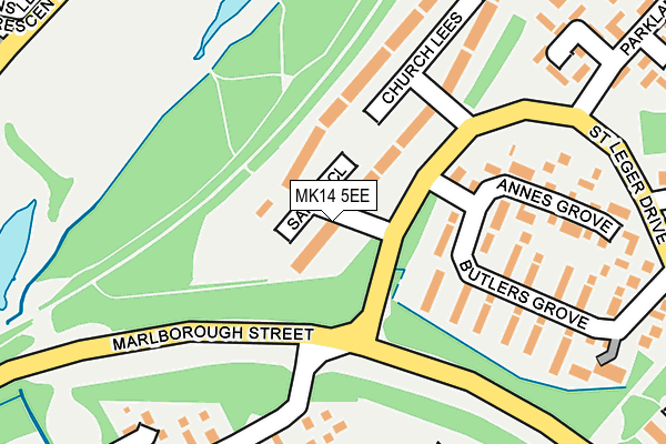 MK14 5EE map - OS OpenMap – Local (Ordnance Survey) MK14 5EE map - OS OpenMap – Local (Ordnance Survey)