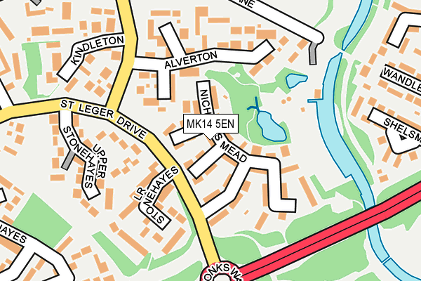 MK14 5EN map - OS OpenMap – Local (Ordnance Survey) MK14 5EN map - OS OpenMap – Local (Ordnance Survey)