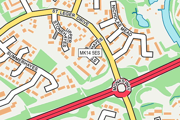 MK14 5ES map - OS OpenMap – Local (Ordnance Survey) MK14 5ES map - OS OpenMap – Local (Ordnance Survey)
