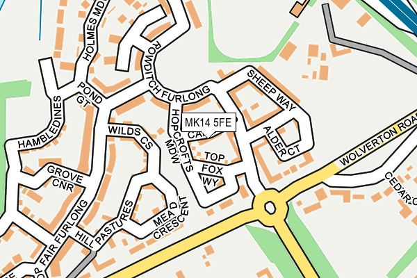 MK14 5FE map - OS OpenMap – Local (Ordnance Survey) MK14 5FE map - OS OpenMap – Local (Ordnance Survey)