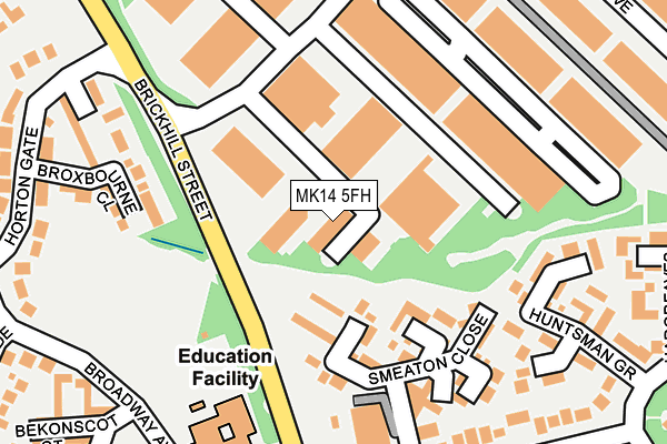 MK14 5FH map - OS OpenMap – Local (Ordnance Survey) MK14 5FH map - OS OpenMap – Local (Ordnance Survey)