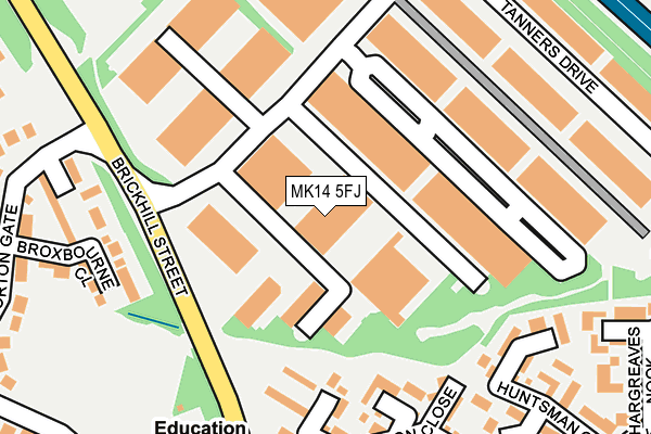 MK14 5FJ map - OS OpenMap – Local (Ordnance Survey) MK14 5FJ map - OS OpenMap – Local (Ordnance Survey)