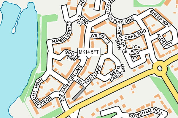 MK14 5FT map - OS OpenMap – Local (Ordnance Survey) MK14 5FT map - OS OpenMap – Local (Ordnance Survey)