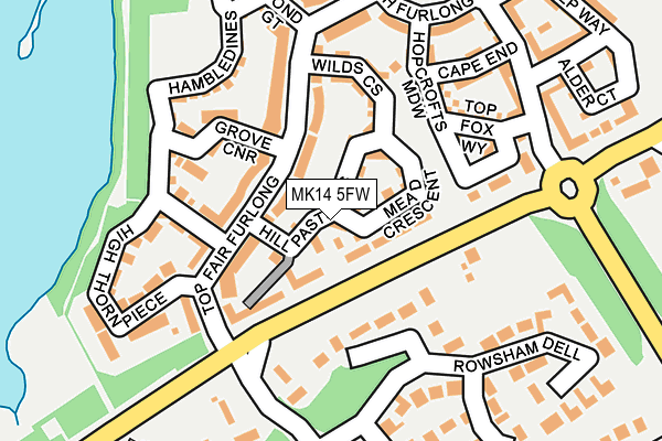 MK14 5FW map - OS OpenMap – Local (Ordnance Survey) MK14 5FW map - OS OpenMap – Local (Ordnance Survey)