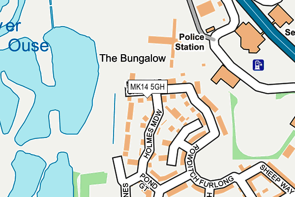 MK14 5GH map - OS OpenMap – Local (Ordnance Survey) MK14 5GH map - OS OpenMap – Local (Ordnance Survey)